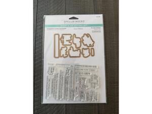 Spellbinders Propagation Garden Sentiments stamp and die cutting set